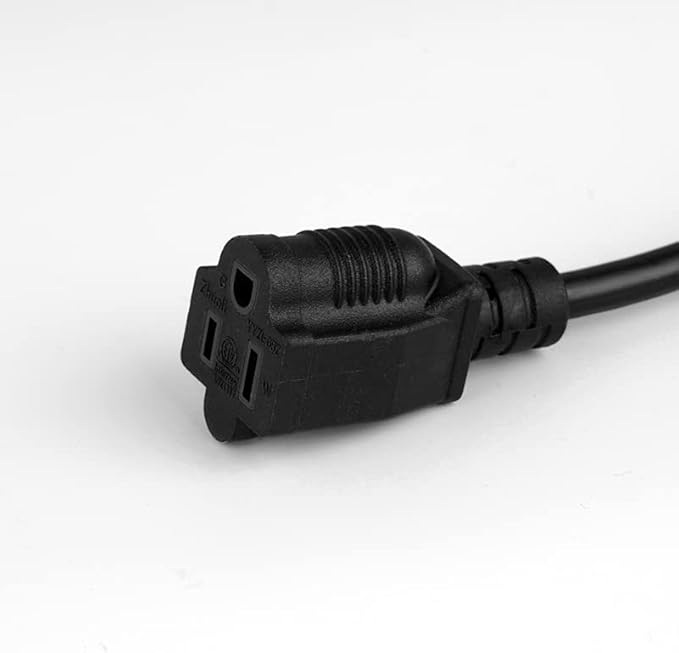 2-Pack 3ft Extension Cord Outdoor 16 SJTW AWG Heavy Duty Power Cord 3 Prong, NEMA 5-15P to NEMA 5-15R, Power Cable for Indoor and Outdoor Use, ETL Listed