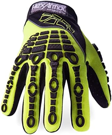 HexArmor Cut-Resistant Impact Protection High-Visibility Work Gloves | Chrome Series® 4026 | Large