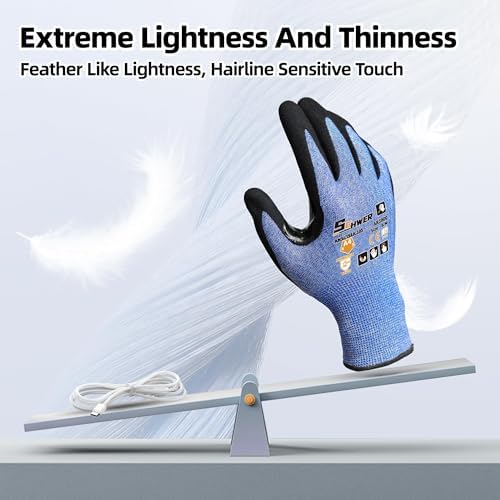 Schwer 2 Pairs A4 AIR-SKIN Cut Resistant Work Gloves, AR3900, S