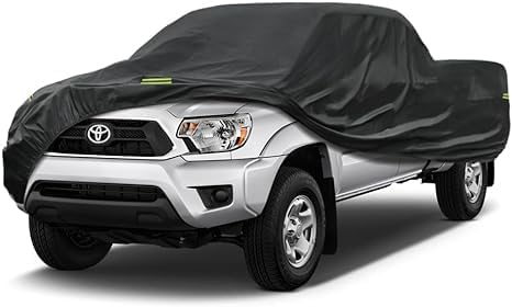 Kaugung Waterproof Truck Cover Fit Toyota Tacoma from 1998 to 2015 (Access Cab/Regular Cab/Double), 7 Layers Heavyduty Full Pickup Cover All Weather,Outdoor Sun UV Rain Dust Protection.