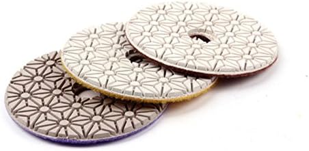 JDK Diamond Wet 3 Steps Polishing Pad 4'' for Concrete Granite Marble Stone 100mm Resin Disc 3pcs/Set