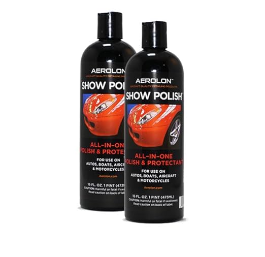 Show Polish: High Gloss Polish and Base Coat Sealer, Liquid Car Wax Shine with Polymer Paint Sealant Protection, Base Coat Sealant, All-in-One Polish and Protectant- 2 Pack Bundle