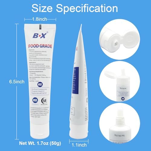 Food Grade Lubricating O-Ring Grease for Plumber Faucet Pool O-Ring 1.7oz 1 Pack
