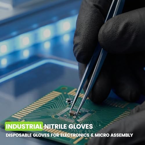 TREEGO Black Disposable Nitrile Gloves, 6 Mil, X-Large, 100 Count