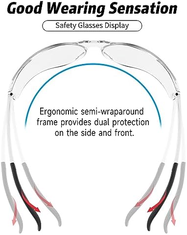 Salfboy Bulk Safety Glasses for Men Women, Clear