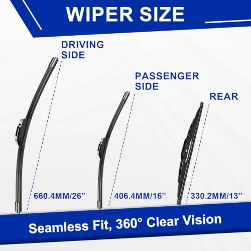 KAIYI 3 Windshield wipers Compatible with Honda CR-V 2012-2016