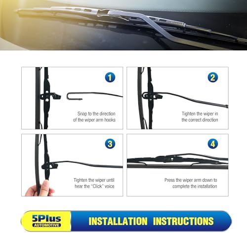 5 PLUS 22" Wiper Blades 2 Pack fits Ford F150 F250 F350 F450 F550 2009-2026