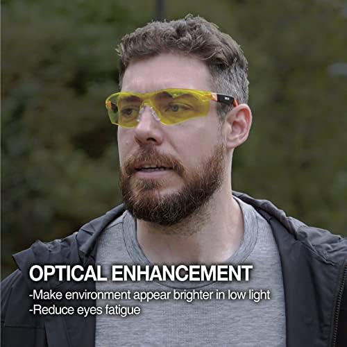 DEX FIT Safety Glasses SG210 Series - Anti-Fog & Scratch Resistant Z87.1 Certified, Adjustable Temples