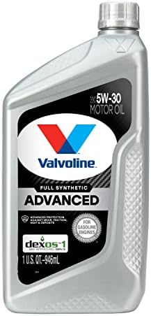 Valvoline Advanced Full Synthetic SAE 5W-30 Motor Oil 1 QT, Case of 6 (Pack of 2)