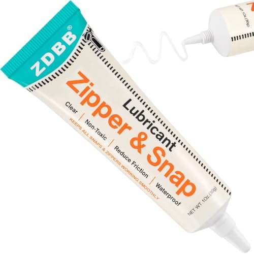 ZDBB Zipper Lubricant for Plastic Metal Snap Zipper Ease Lube Grease, 1oz