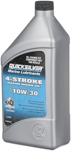 Quicksilver 4-Stroke Oil Change Kit – for Mercury Outboard Engines – 15, 20, 25, 30, 40, 50, 60, 75, 90, 115, 150, 175, 200, 225, 250, 300, 350, 400 HP