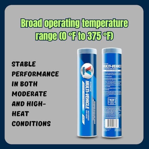 Moly-Fortified Gray Grease 14.1 OZ Cartridge VV-633| NLGI #2 GC-LB | Lithium Complex EP | 0°F to 375°F | Extreme Pressure | Automotive Chassis, Bearings, Suspension | Ford Spec Compatible | 2 Pack