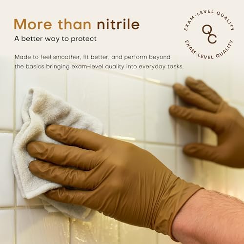 Supmedic SUP Exam Plus® Nitrile Gloves, Powder-Free Disposable, Trail Tan