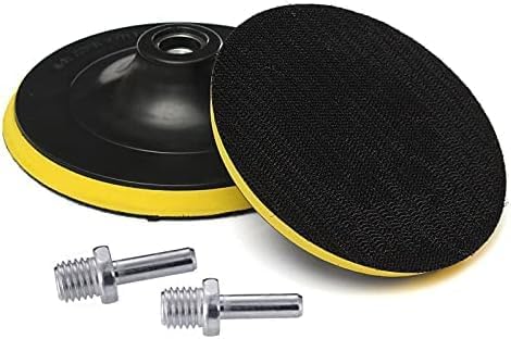Yakamoz 2Pcs 5 Inch Hook and Loop Backing Pad Sanding Holder Polishing Backer Plate with M14 Thread to 8mm Adapter for Orbital Sander Buffer Polisher
