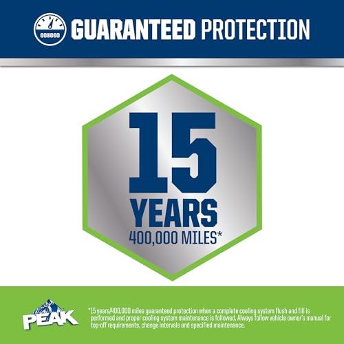 PEAK OET Extended Life Green Concentrate Antifreeze/Coolant for Asian Vehicles, 1 Gal.