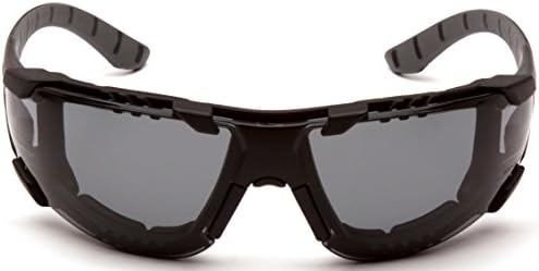 Pyramex Endeavor Plus Safety Glass Black/Gray Frame With Foam Padding Clear H2MAX Anti-fog Lens