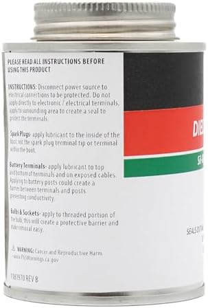 AGS Automotive Solutions Brush Top Can Dielectric Silicone Grease Compound for All Electrical Components and Connectors, 8 oz, Percise and Easy Application (Pack of 2)