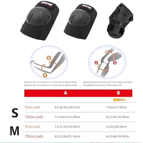 Kids Protective Gear Knee Pads Elbow Pads & Wrist Guards for Roller Skating