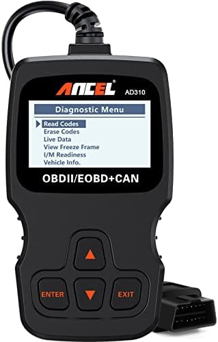 ANCEL AD310 Classic Enhanced Universal OBD II Scanner Car Engine Fault Code Reader CAN Diagnostic Scan Tool, Read and Clear Error Codes for 1996 or Newer OBD2 Protocol Vehicle (Black)