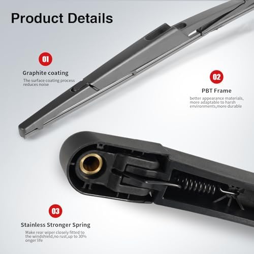 OTUAYAUTO Replacement For Kia Sedona 2006-2014 Rear Wiper Arm With Blade Set OE:988104D001