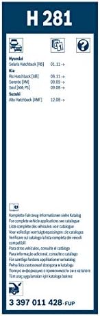 BOSCH H281 OE Specialty Rear Wiper Blade; 11" - Single (Pack of 10)