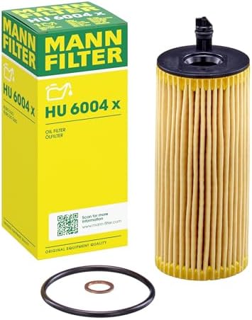 Mann Filter HU 6004 x Cartridge Oil Filter Replacement Compatible With BMW 328d (2014-2018), 328d xDrive (2014-2017), 535d (2014-2016), 535d xDrive (2014-2016), X3 xDrive28d (2016-2017)