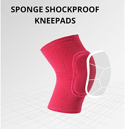 JUMISEE Kids Knee Pad, Anti-Slip Padded Sponge Knee Brace Breathable Flexible Elastic Knee Support for Football Volleyball Dance Skating Basketball Sports