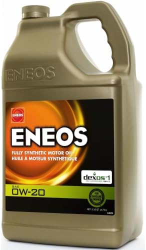 ENEOS 0W-20 Fully Synthetic Motor Oil, API SQ, dexos1 Gen3, 5 Qt