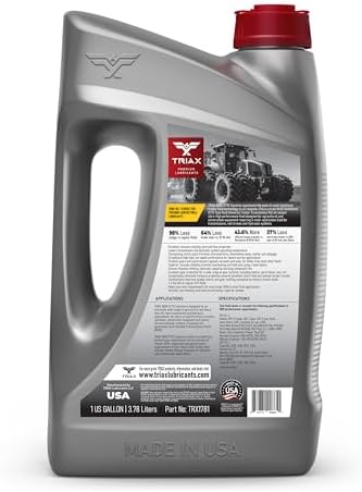 TRIAX Agra UTTO Supreme GL-4 Full Synthetic Tractor Trans-Hydraulic Fluid - Compatible with Kubota UDT2, JD J20C/D, J20D, Case HyTran (1 Gallon)