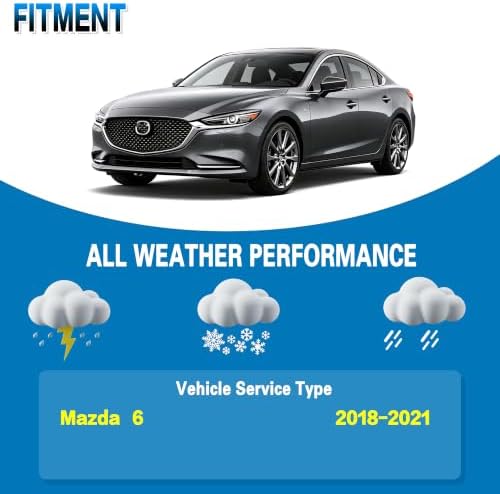 GSPSCN Windshield Wiper Blades for Mazda 6 2018-2021 (Pack of 2)