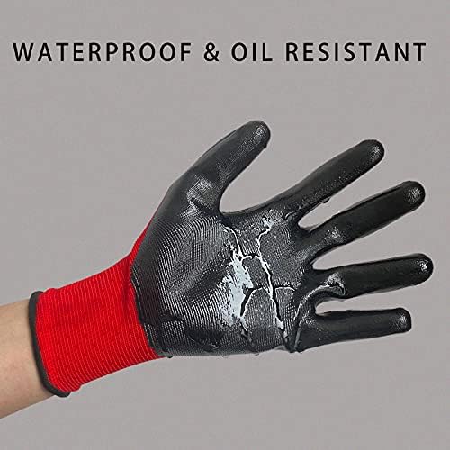 Evridwear Nitrile Coated Work Gloves for Men & Women