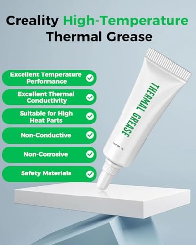 Creality 3D Printer Thermal Grease, 350°C High-Temperature Resistant Paste, Excellent Thermal Conductivity, Non-Conductive, for 3D Printer Hotend/Nozzle, Suitable for All FDM 3D Printer (1 Pack)