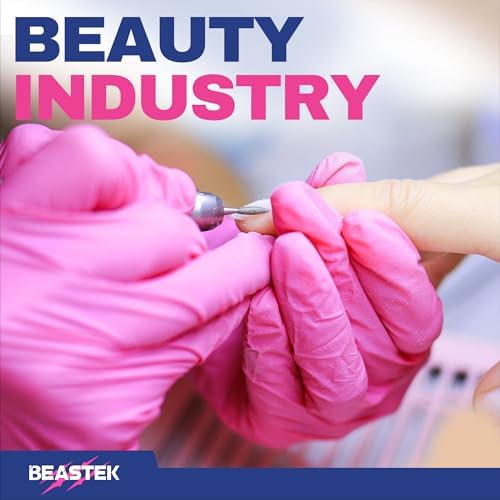 BEASTEK Medical Nitrile Exam Gloves Disposable Powder-Free 4Mil Orchid 100
