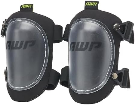 AWP Construction Knee Pads, One Size, 1 Pair, Black