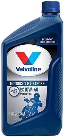 Valvoline 4-Stroke Motorcycle SAE 10W-40 Motor Oil 1 QT, Case of 6 (Pack of 2)