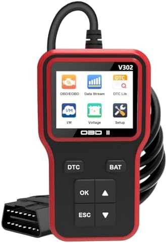 Car OBD2 Scanner, OBDII Vehicle Check Engine Light Code Reader Diagnostic Scan Tool, Real-Time Automotive Engine Fault Scanner, Universal for SUV Automobile Truck