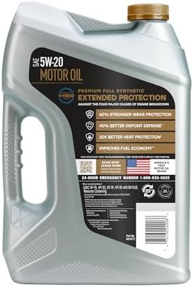 Valvoline Extended Protection Full Synthetic Motor Oil SAE 5W-20 5 QT