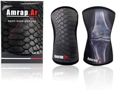 7mm Knee Sleeves (size M - Pair) | Neoprene Knee Sleeve for Weightlifting Men and Women & Powerlifting | High-Performance Gym Reaper Knee Sleeves Compression Support for Squats, Weight Lifting