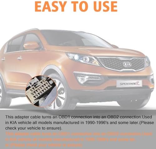 OBD1 to OBD2 Cable for KIA 20Pin to 16 Pin OBD2 Diagnostic Adapter