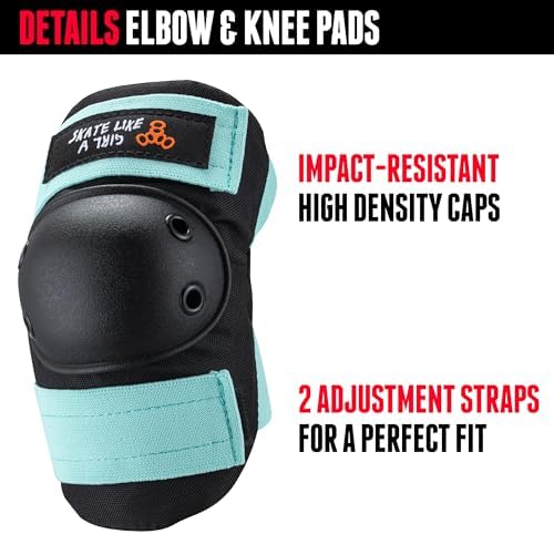Triple Eight Saver Series 3-Pack Pad Set – Ideal for Skateboarding, in-line Skating, Roller Skating, and Biking