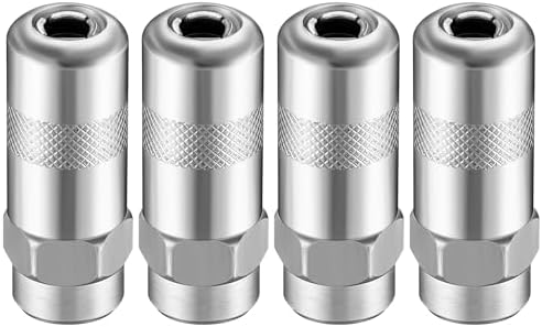 Meonum 4 PCS Grease Gun Couplers, Grease Gun Tip Replacement Grease Gun Needle Tip, 1/8 Inch Grease Gun Needle Tip, Grease Gun Fittings