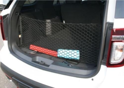 Envelope Style Automotive Elastic Trunk Mesh Cargo Net for Ford Explorer Base Sport XLT 2011-2025 - Premium Trunk Organizer and Storage - Luggage Net for SUV - Best Car Organizer for Ford Explorer