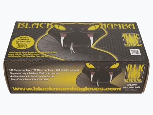 Black Mamba Super Strong Nitrile 100 Glove BOX (MEDIUM)