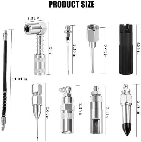 10 Pack Grease Gun Accessory Kit for Automotive Service