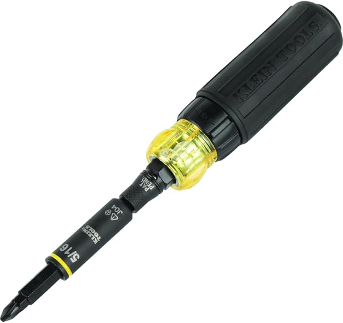 Klein Tools Screwdriver Set with Magnetizer 7-Piece and 11-in-1 Ratcheting Impact Rated Nut Driver