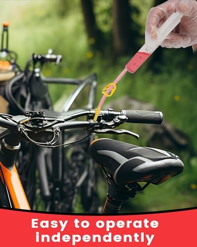 Brake Bleed Kit for Shimano, TEKTRO, TRP Hydraulic Disc Brakes, Mountain Brake Bleed Kit Including High Performance Mineral Oil Brake Fluid.