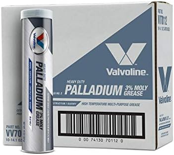 Valvoline Palladium #2 3% Moly, Heavy Duty (HD) Grease 14.1 OZ Cartridge, Case of 10