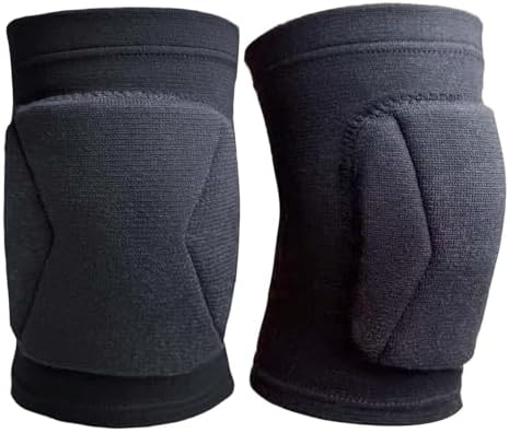 XXL Knee Pads for Volleyball Women & Men, Enlarged Latex Padding, Black 2XL