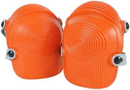 Zeluga 15-431 Ultraflex Non-Skid Premium Protective Gear with Flexible Design Plastic Kneepad, Orange (Pack of 2)