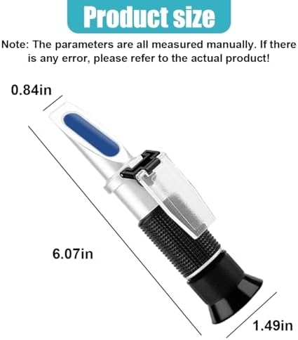 Antifreeze Refractometer, Antifreeze Coolant Tester for Checking Antifreeze Freezing Point, Concentration of Ethylene Glycol & Propylene Glycol, Battery Acid Condition, Windshield Washer Fluid
